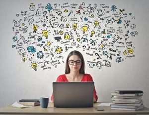 A writer who is using AI to help her organize dozens of ideas in her head